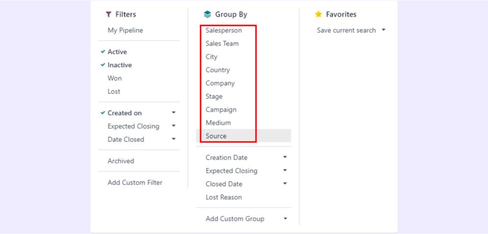 Steps to create and analyze leads reports: Fourth Step