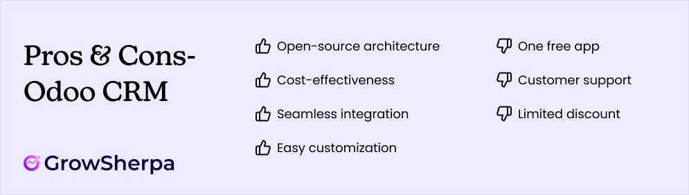 Pros & Cons- Odoo CRM